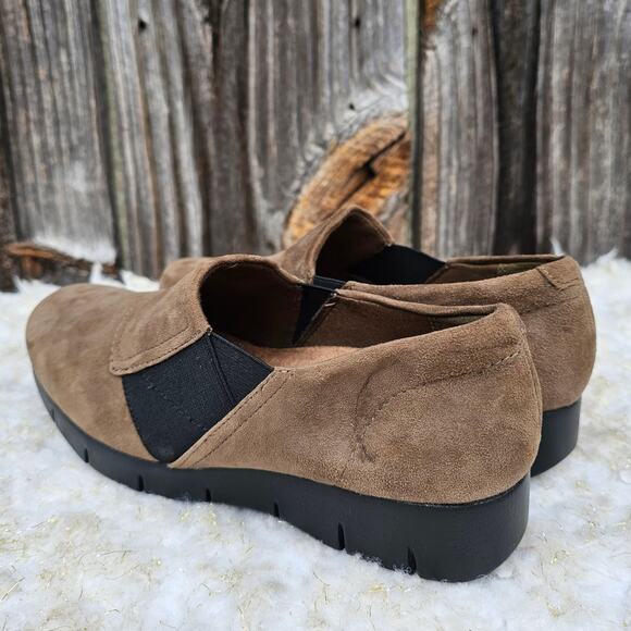 Tan Suede Sport Moc Clarks Daelyn Monarch Moccasins Size 6 Casual Leather Loafer - Picture 5 of 13